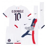 Stroje piłkarskie Paris Saint-Germain Ousmane Dembele #10 Koszulka Wyjazdowej dla dzieci 2024-25 Krótki Rękaw (+ szorty)